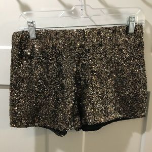 Gold sequin shorts